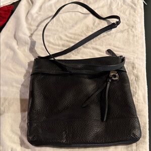 Calvin Klein Black Leather Shoulder Bag